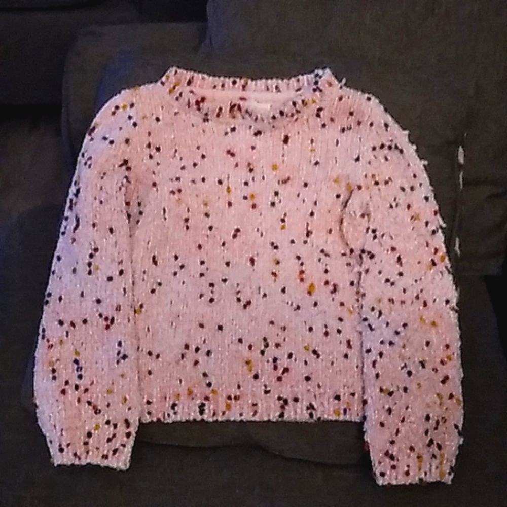 Tucker and Tate girls pink fuzzy sweater